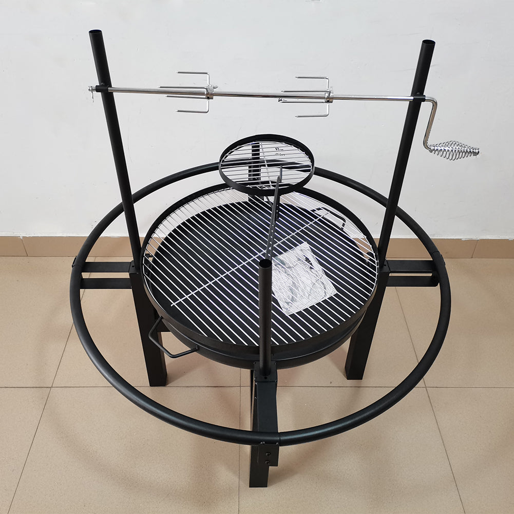 Multifunction BBQ Grill Rotisserie Grill Custom Support Fire Black High Quality and Good Price Steel Indoor and Outdoor NSU-1-SRK