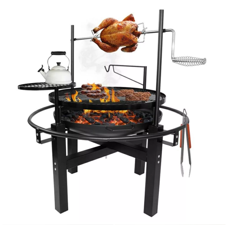 Multifunction BBQ Grill Rotisserie Grill Custom Support Fire Black High Quality and Good Price Steel Indoor and Outdoor NSU-1-SRK