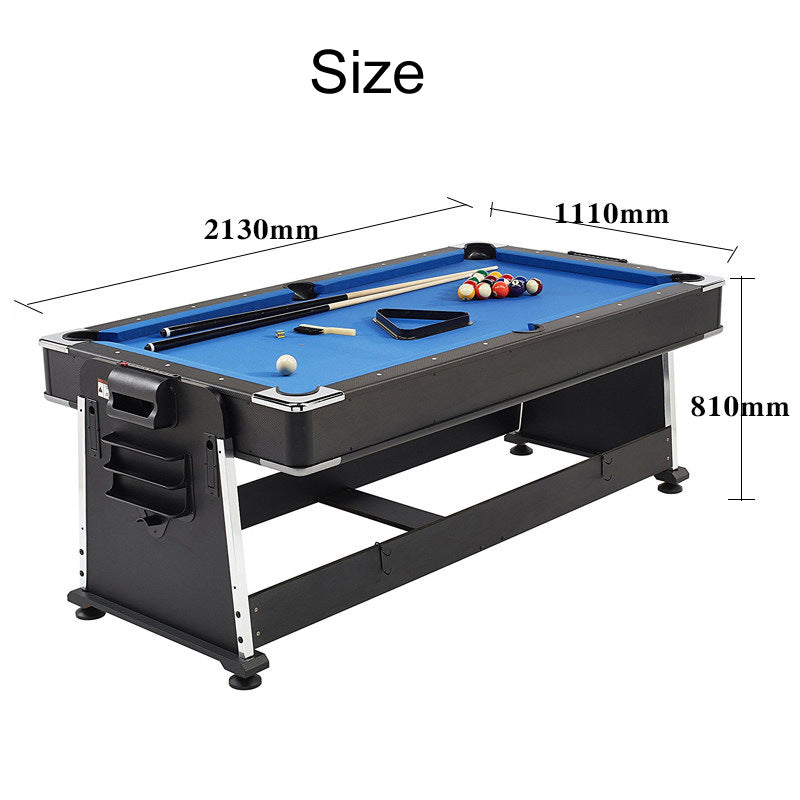 Most Popular 7 Feet 4-in-1 Multi Game Table, Rotating Billiard Pool Table with Air Hockey Table Tennis and Dinning Top DGMT-3005-SRK
