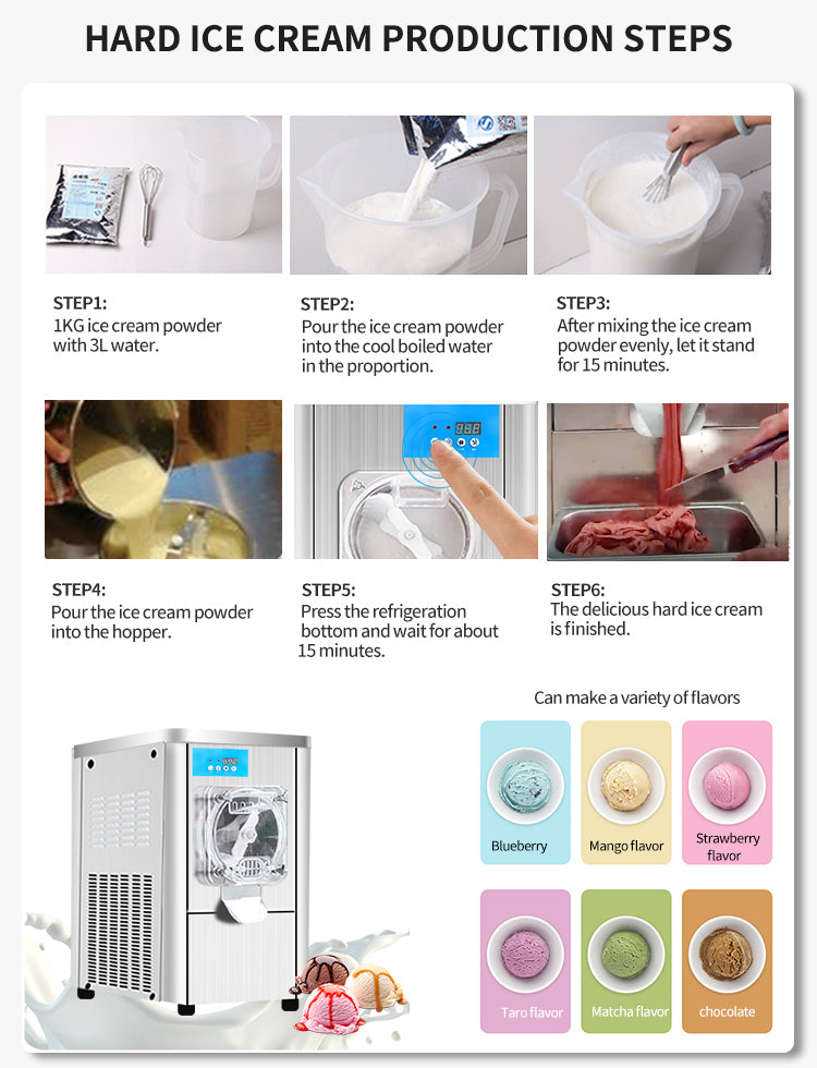 Stainless Steel Homemade Ice Cream Machine Hard Ice Cream Filling Machine for Ice Cream