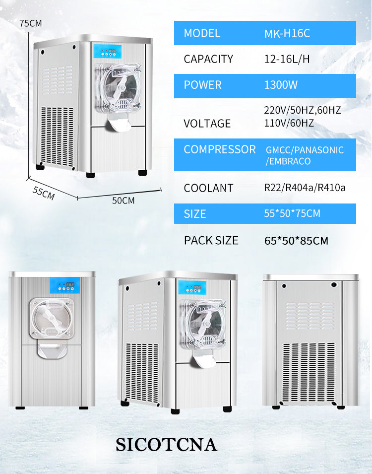 Stainless Steel Homemade Ice Cream Machine Hard Ice Cream Filling Machine for Ice Cream