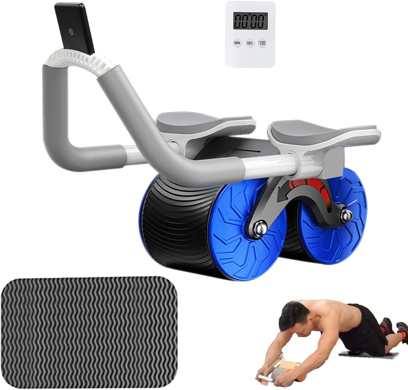 COOLBABY JFQ03 Plank Abdominal Wheel, Ab Roller Wheel With Elbow Support ，Equipment For Abdominal & Core Strength, Ab Workout-JFQ - COOL BABY