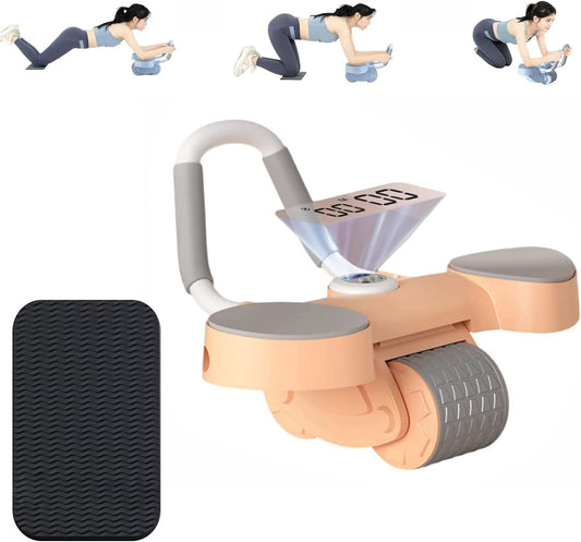 COOLBABY JFQ04 Ab Roller Wheel 4D Dynamic Core Trainer with Elbow Support No-slip Handle Ab Roller for Abs Workout Exercise Wheels for Abs Training-Multiple color options - COOL BABY