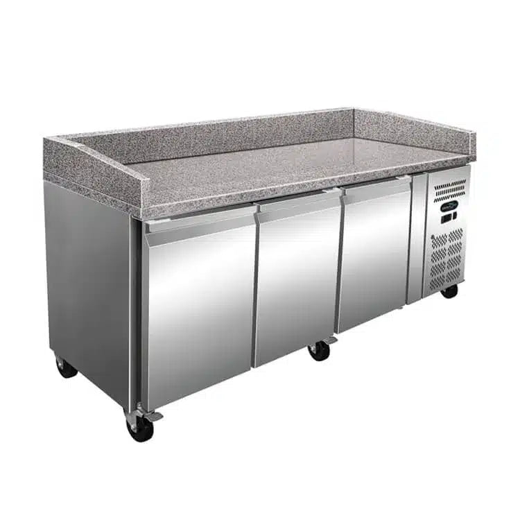 Dinox PZ3600TN 3 Door Pizza Counter Chiller 635L | Marble Top | +2°C to +8°C | Italian Technology