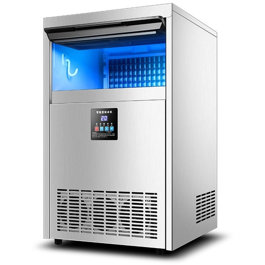 Industrial Ice Machine,  High-Efficiency Stainless Steel Ice Maker with 150kg Daily Capacity, Blu-ray Sterilization, and Smart Controls