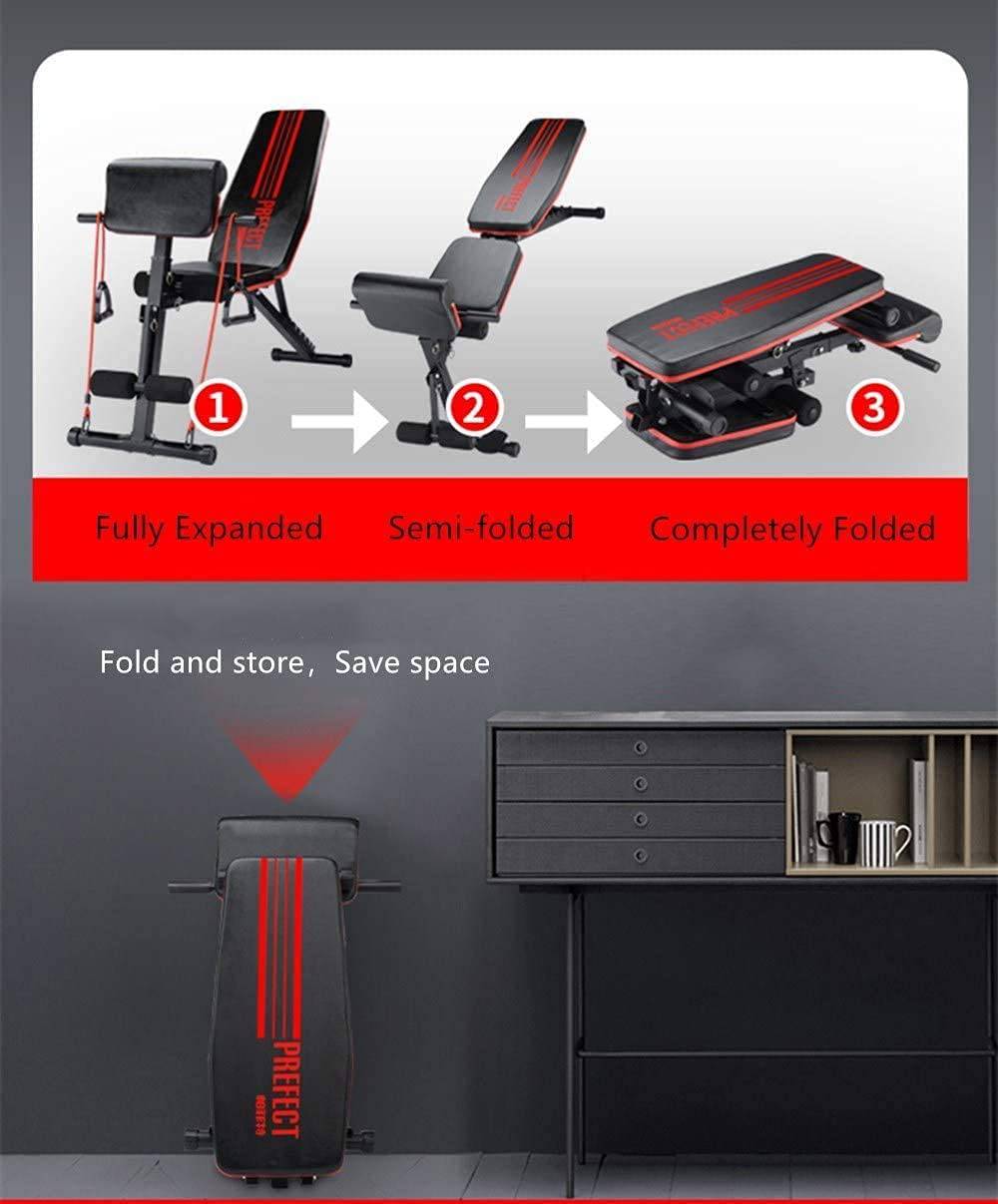 COOLBABY JSY189  Black Foldable Weight Bench with Adjustable Backrest - COOL BABY