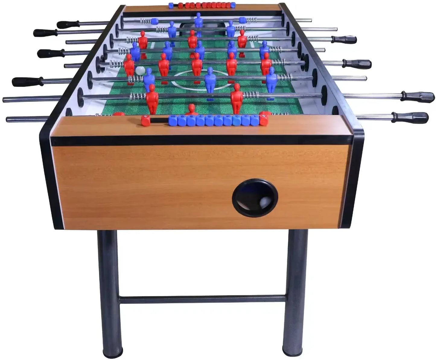 Italian Style Foosball Table 140cm with Heavy-Duty Rods & Moulded Players