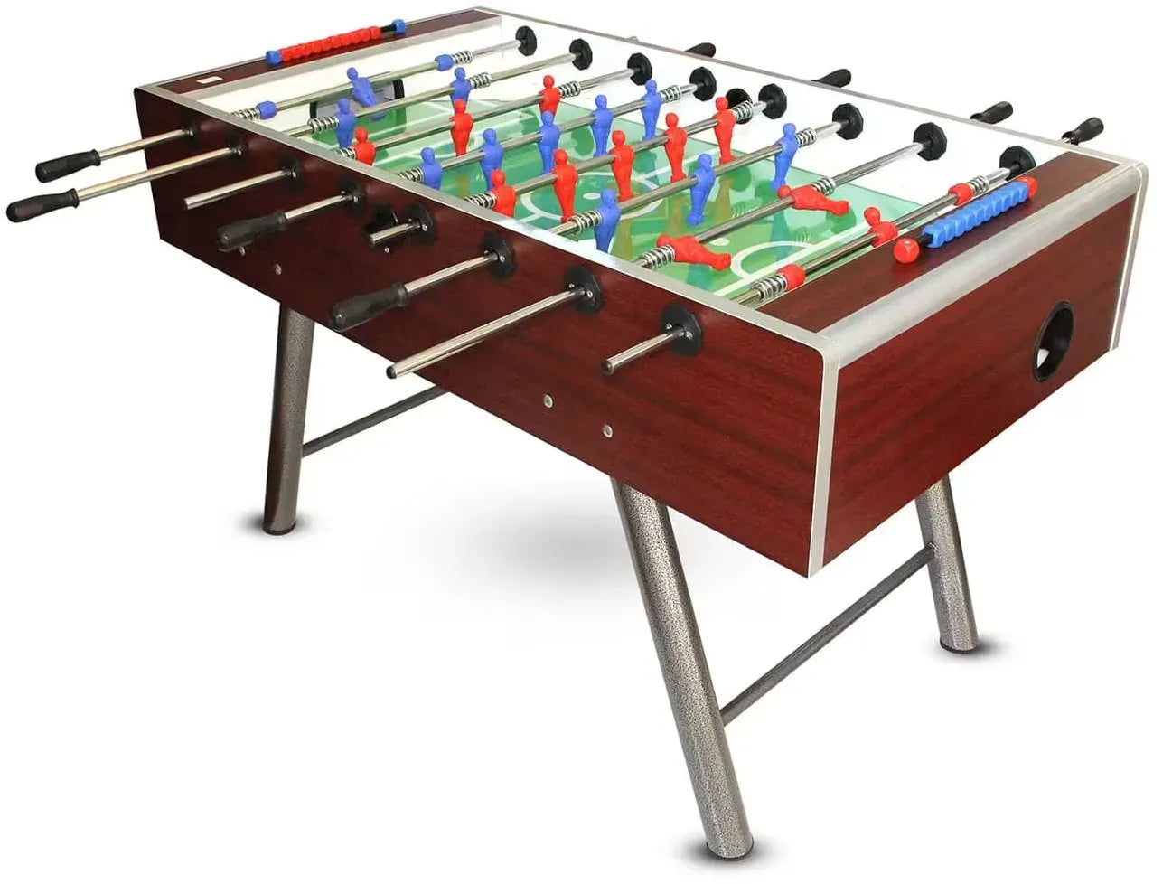 Joy Steel Legs Football Table 142cm with Italian Players & Tempered Glass Field