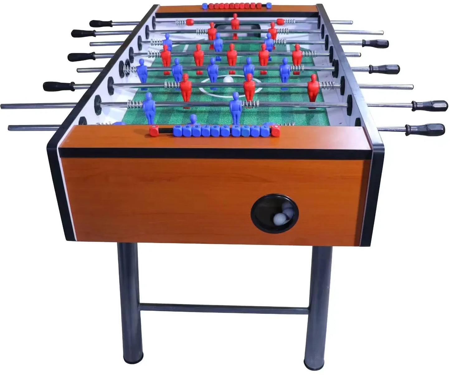 Italian Style Foosball Table 140cm with Heavy-Duty Rods & Moulded Players