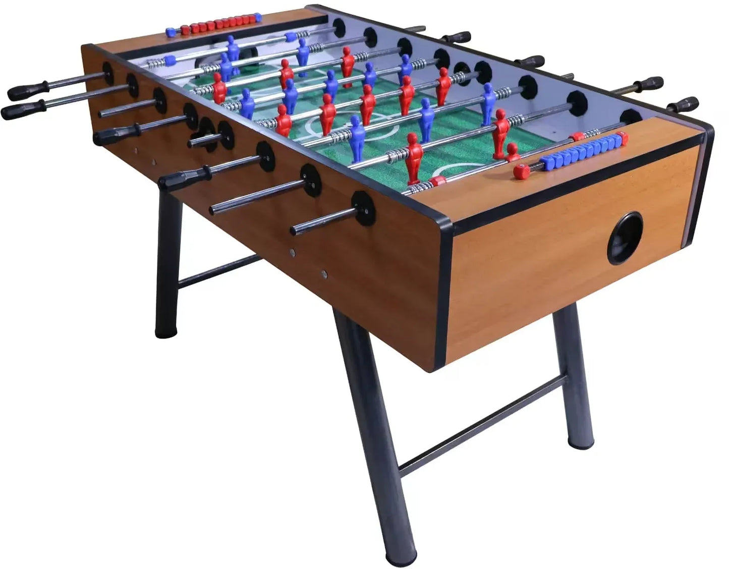 Italian Style Foosball Table 140cm with Heavy-Duty Rods & Moulded Players