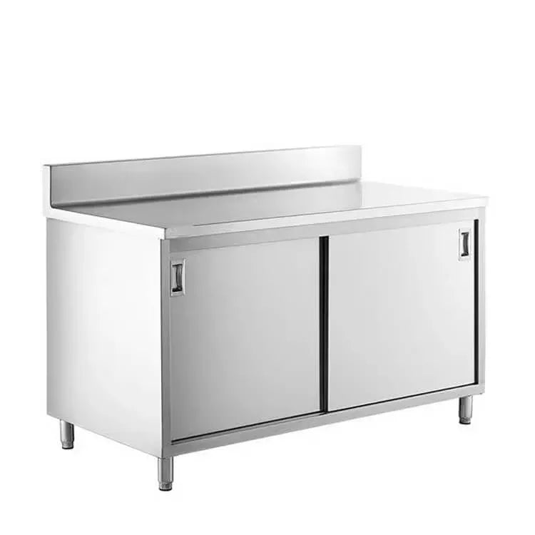 Commercial Stainless Steel Base Cabinet with Sliding Doors | AISI 304 | 1000×700×850 mm