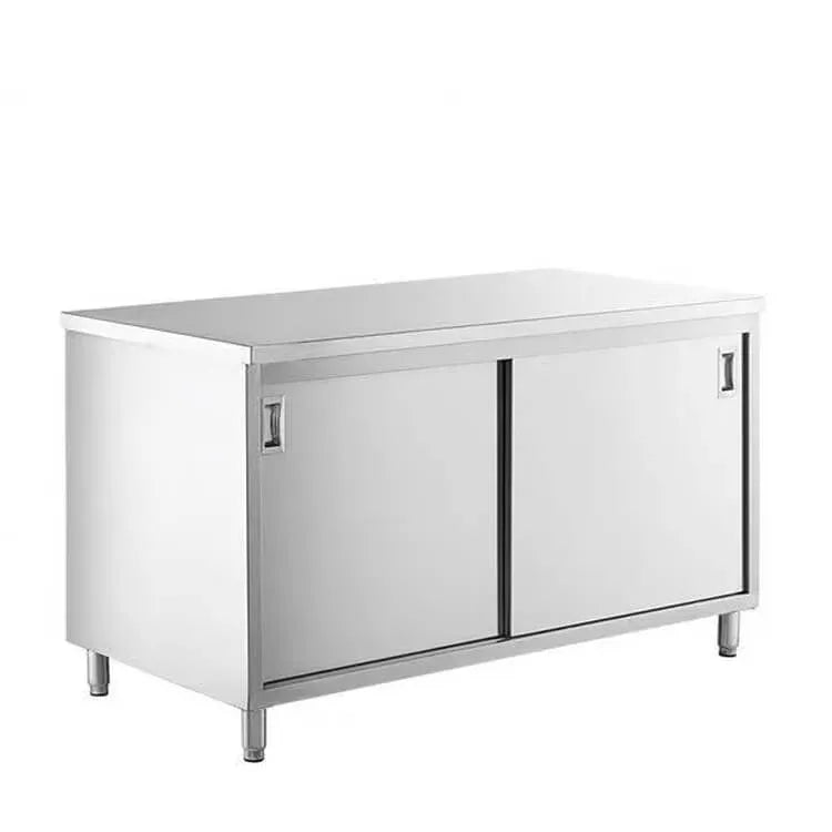 Commercial Stainless Steel Base Cabinet with Sliding Doors | AISI 304 | 1000×700×850 mm