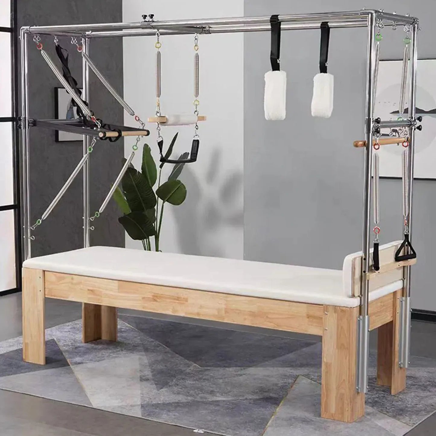 Oak Rubber Wood Pilates Cadillac Reformer Trapeze Table Solid Wood Pilates Cadillac