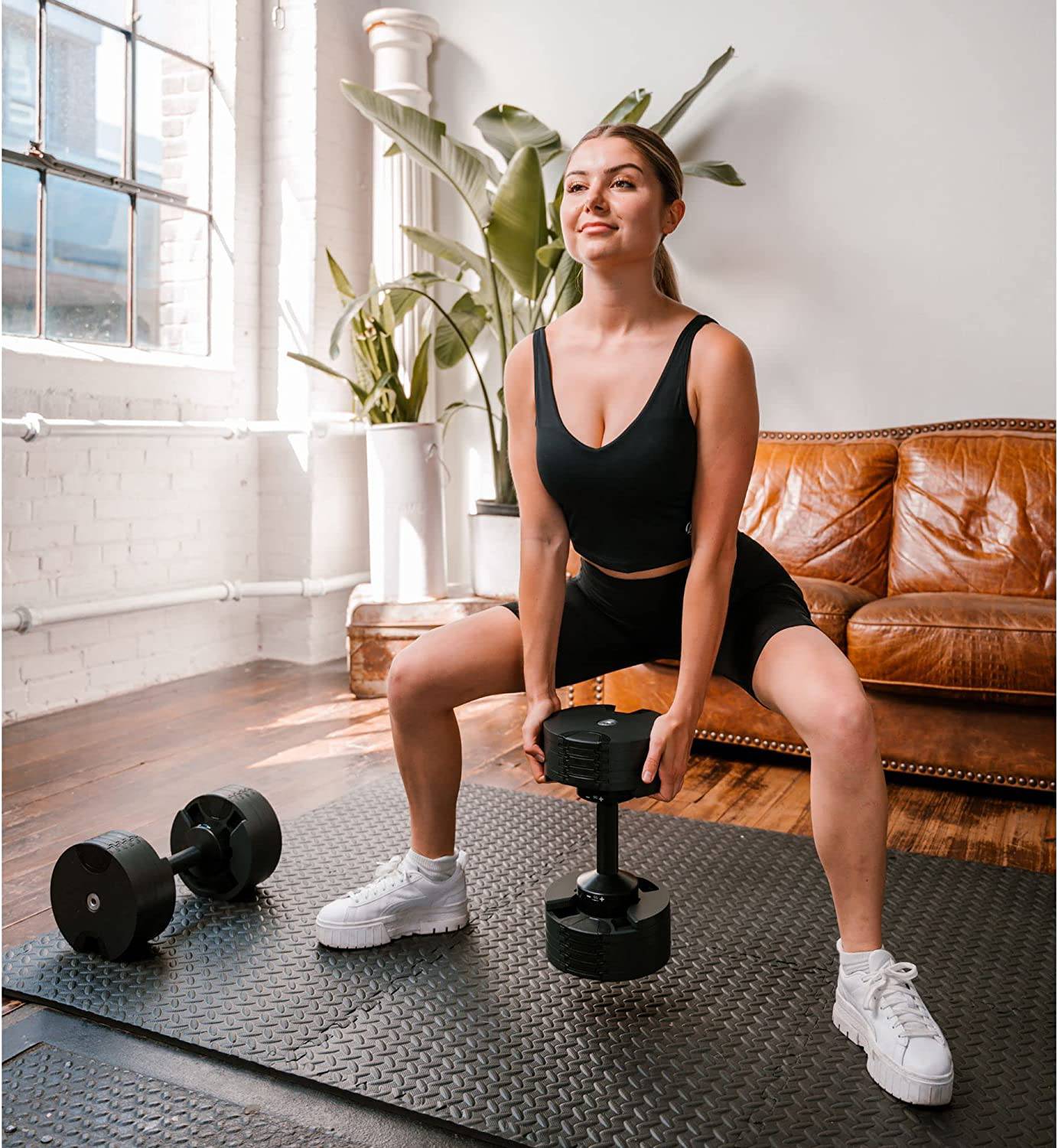 COOLBABY GL24-RD2 48KG Adjustable Double Dumbbells – Home Gym Essentials, Non-Slip, Rust-Resistant, Red/White, 2 Pieces (24KG Each) - COOLBABY