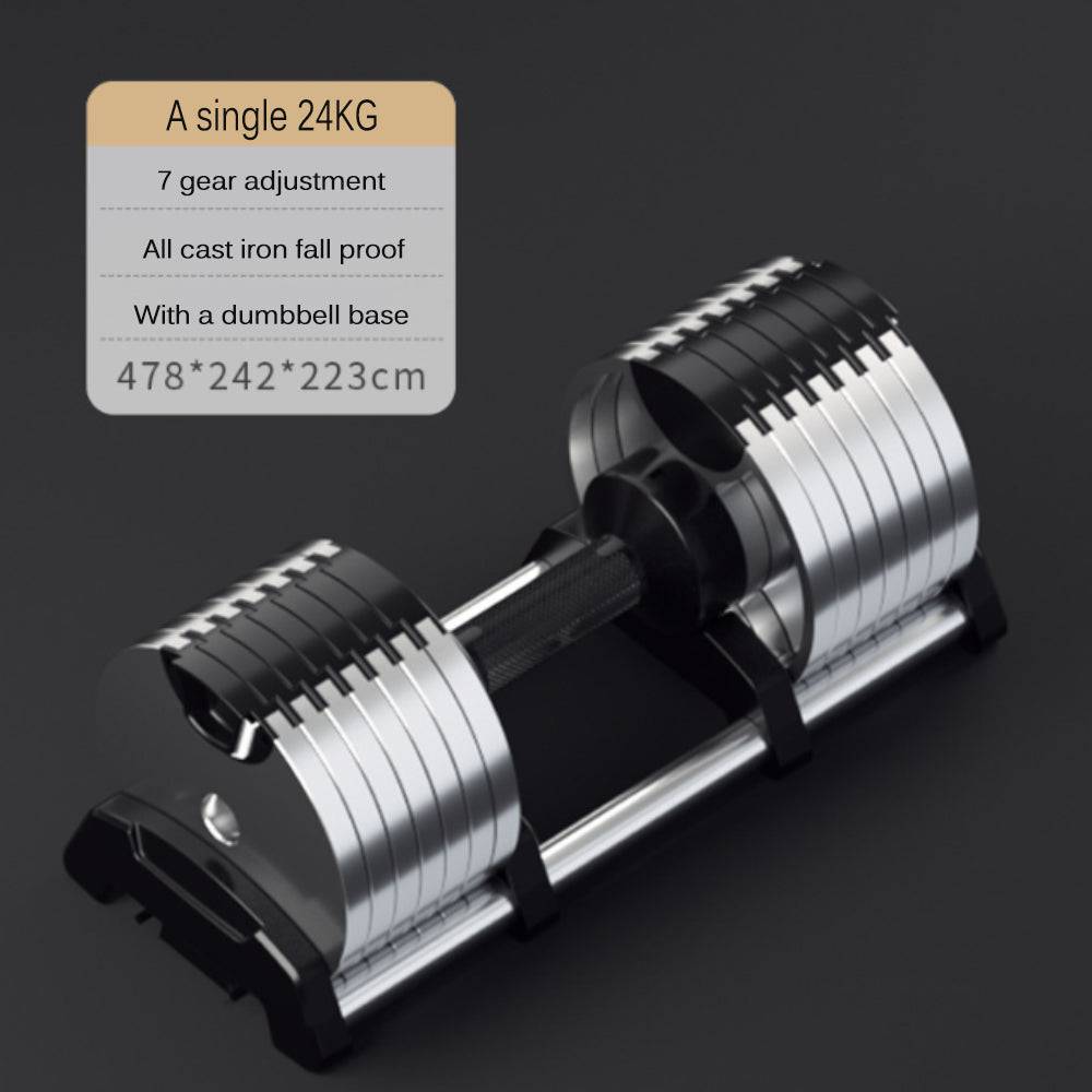 COOLBABY GL24-RD2 48KG Adjustable Double Dumbbells – Home Gym Essentials, Non-Slip, Rust-Resistant, Red/White, 2 Pieces (24KG Each) - COOLBABY